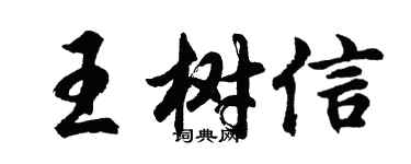 胡問遂王樹信行書個性簽名怎么寫