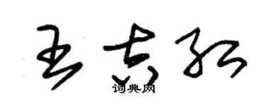 朱錫榮王吉紅草書個性簽名怎么寫