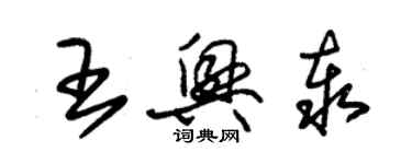 朱錫榮王興泰草書個性簽名怎么寫