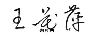 駱恆光王花萍草書個性簽名怎么寫