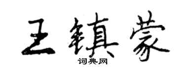 曾慶福王鎮蒙行書個性簽名怎么寫