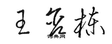駱恆光王含棟草書個性簽名怎么寫