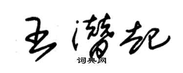 朱錫榮王潛起草書個性簽名怎么寫