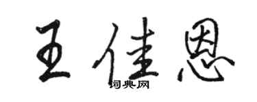 駱恆光王佳恩行書個性簽名怎么寫