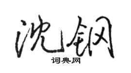 駱恆光沈鋼行書個性簽名怎么寫