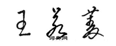 駱恆光王若菱草書個性簽名怎么寫