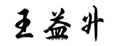 胡問遂王益升行書個性簽名怎么寫