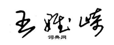 朱錫榮王雅崎草書個性簽名怎么寫