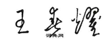 駱恆光王春耀草書個性簽名怎么寫