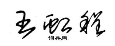 朱錫榮王虹程草書個性簽名怎么寫