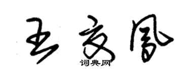 朱錫榮王夏鳳草書個性簽名怎么寫