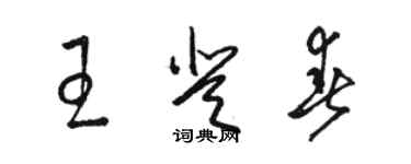 駱恆光王登春草書個性簽名怎么寫