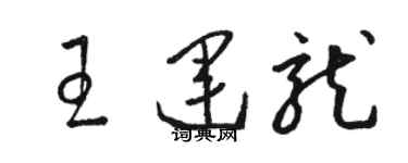 駱恆光王運龍草書個性簽名怎么寫