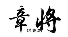 胡問遂章將行書個性簽名怎么寫