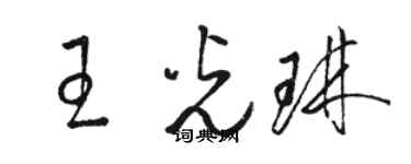 駱恆光王光琳草書個性簽名怎么寫