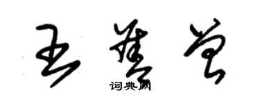 朱錫榮王善曾草書個性簽名怎么寫