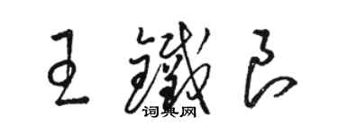 駱恆光王鐵良草書個性簽名怎么寫