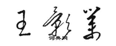 駱恆光王影業草書個性簽名怎么寫