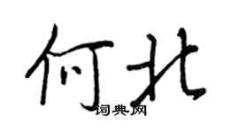 王正良何北行書個性簽名怎么寫