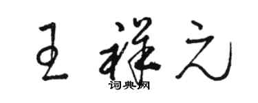 駱恆光王祥元草書個性簽名怎么寫