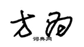 朱錫榮方為草書個性簽名怎么寫
