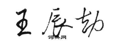 駱恆光王辰劫行書個性簽名怎么寫