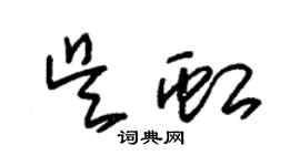 朱錫榮吳虹草書個性簽名怎么寫