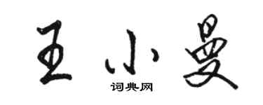 駱恆光王小曼行書個性簽名怎么寫