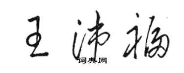 駱恆光王沛福草書個性簽名怎么寫