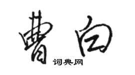 駱恆光曹白行書個性簽名怎么寫