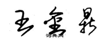 朱錫榮王金鼎草書個性簽名怎么寫