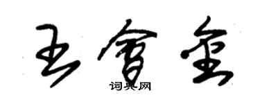 朱錫榮王會金草書個性簽名怎么寫