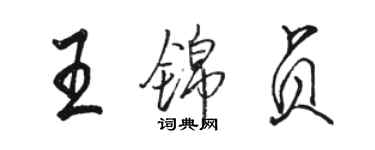 駱恆光王錦貞行書個性簽名怎么寫