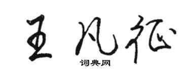 駱恆光王凡征行書個性簽名怎么寫