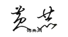 駱恆光黃赫草書個性簽名怎么寫