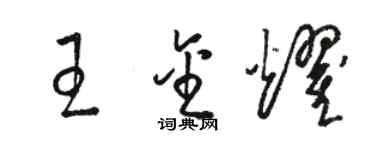 駱恆光王金耀草書個性簽名怎么寫