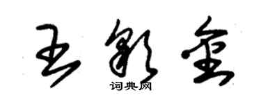 朱錫榮王彩金草書個性簽名怎么寫