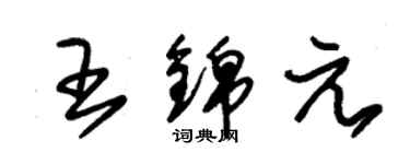 朱錫榮王錦元草書個性簽名怎么寫