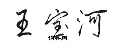 駱恆光王寶河行書個性簽名怎么寫