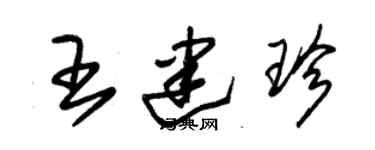 朱錫榮王建珍草書個性簽名怎么寫