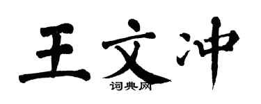 翁闓運王文沖楷書個性簽名怎么寫