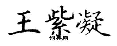 丁謙王紫凝楷書個性簽名怎么寫
