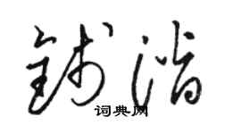 駱恆光錢潛草書個性簽名怎么寫