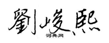 王正良劉峻熙行書個性簽名怎么寫