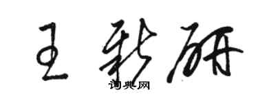 駱恆光王新研草書個性簽名怎么寫