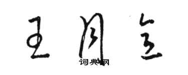 駱恆光王月意草書個性簽名怎么寫