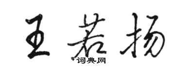 駱恆光王若揚行書個性簽名怎么寫
