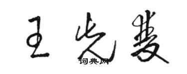 駱恆光王先雙草書個性簽名怎么寫