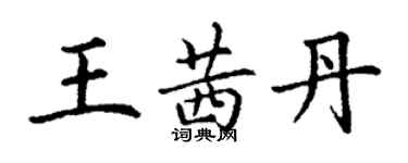 丁謙王茜丹楷書個性簽名怎么寫