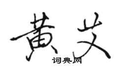 駱恆光黃艾行書個性簽名怎么寫